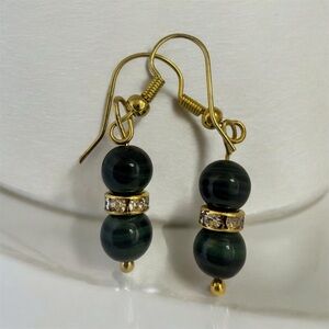 Handcrafted Malachite Glow Drop Earrings